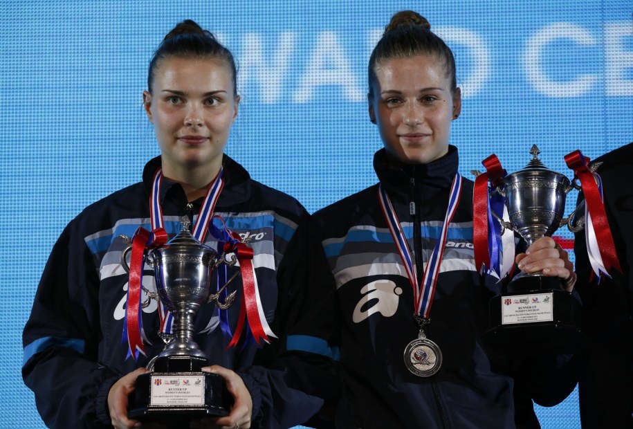 Reprezentantki Polski po zajęciu drugiego miejsca w World Tour w Bangkoku /BARBARA WALTON /PAP/EPA