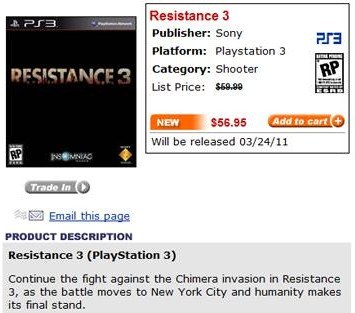 Resistance 3 ukaże się w marcu? /CDA