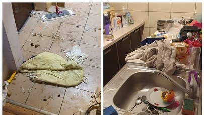 Resztki jedzenia, stare pieluchy, odchody psów. W takich warunkach 18-latka zajmowała się swoim dzieckiem