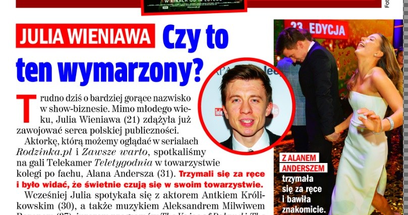 Rewia zamieściła ich także wspólne zdjęcie, ale to jeszcze niczemu nie dowodzi! /brak /Rewia