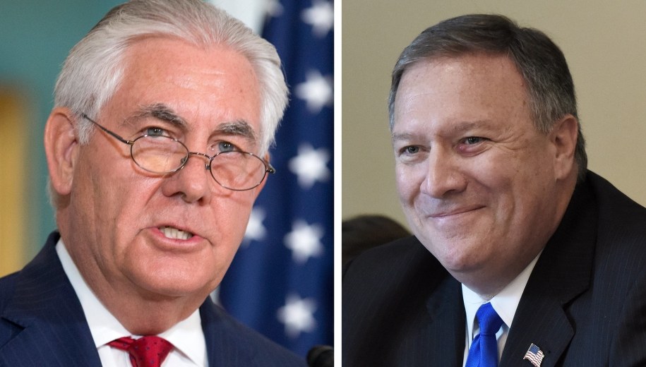 Rex Tillerson i Mike Pompeo /MICHAEL REYNOLDS / OLIVIER DOULIERY /PAP/EPA