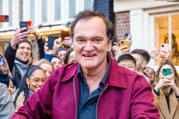 Reżyser Quentin Tarantino w trakcie spotkania z fanami w Amsterdamie /East News