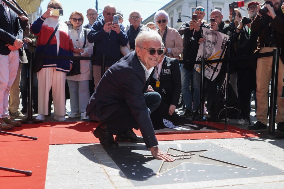 Reżyser, scenarzysta i producent filmowy Jacek Bromski został uhonorowany gwiazdą w Łódzkiej Alei Gwiazd /Marian Zubrzycki /PAP