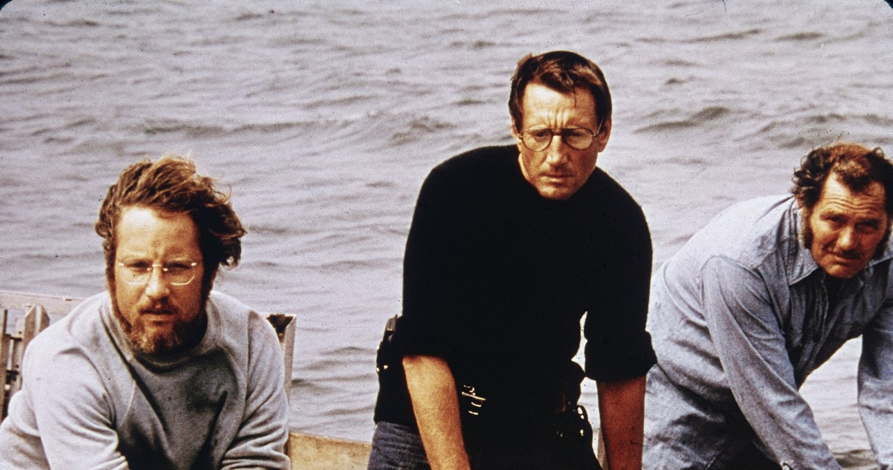 Richard Dreyfuss, Roy Scheider i Robert Shaw w filmie "Szczęki" /Universal Pictures / Handout /Getty Images