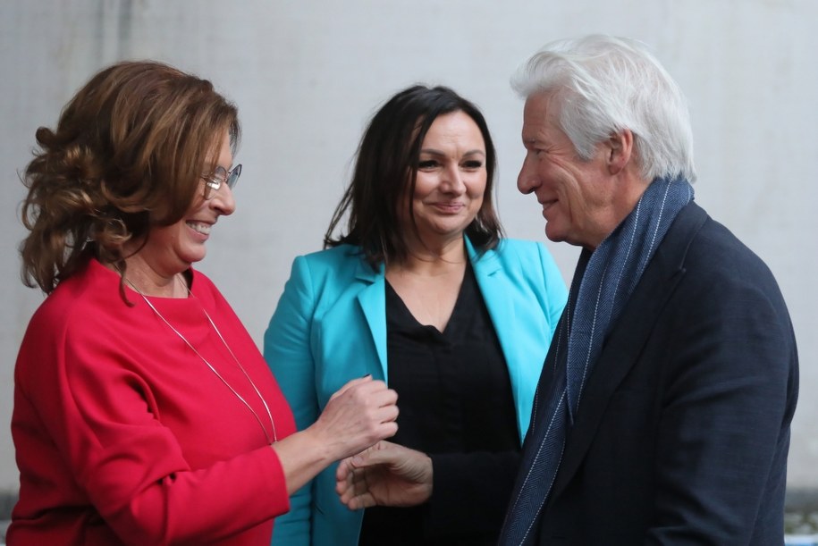 Richard Gere, Małgorzata Kidawa-Błońska I Monika Wielichowska /Paweł Supernak /PAP