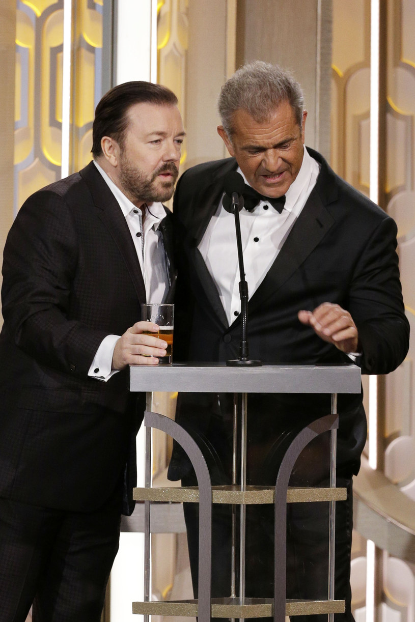 Ricky Gervais i Mel Gibson /Handout /Getty Images