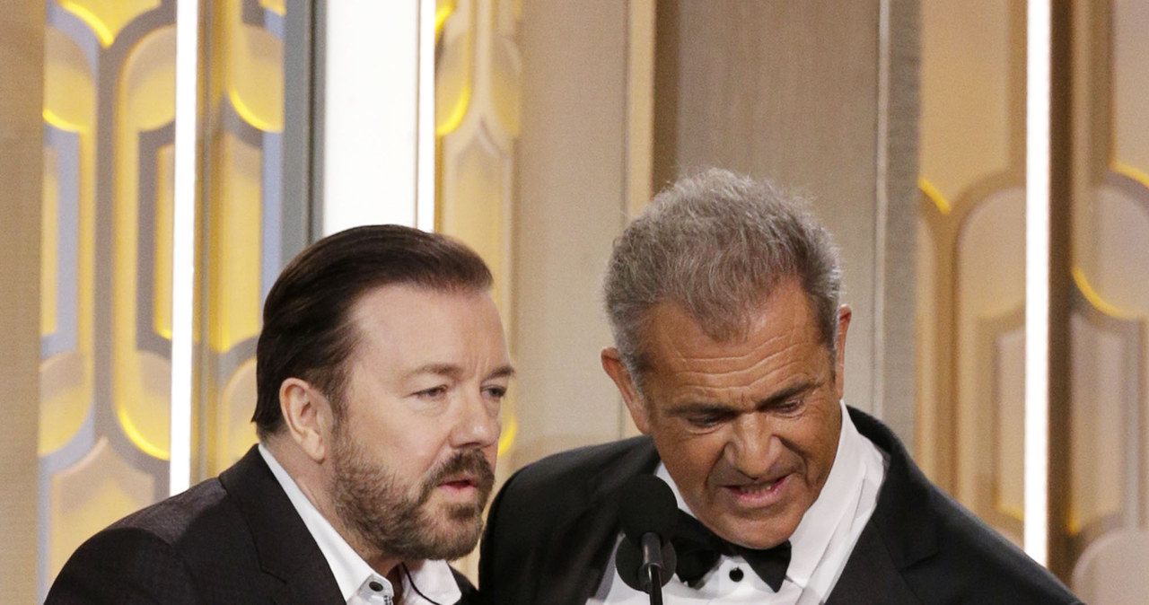 Ricky Gervais i Mel Gibson /Handout /Getty Images