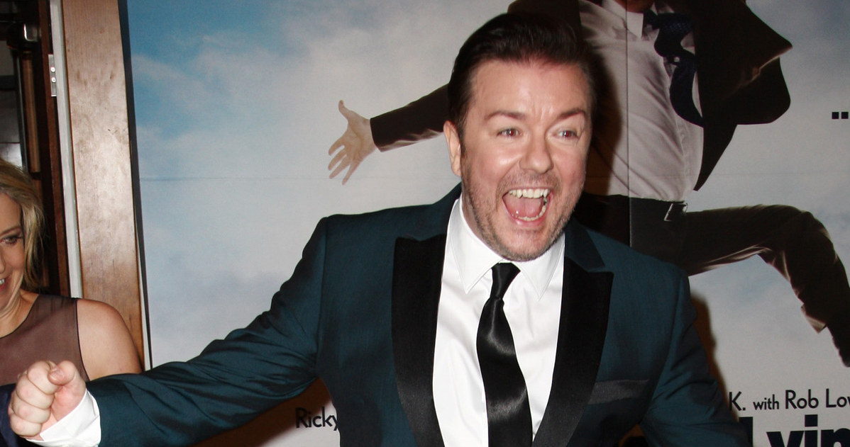 Ricky Gervais w swoim żywiole. /Dave Hogan /Getty Images/Flash Press Media