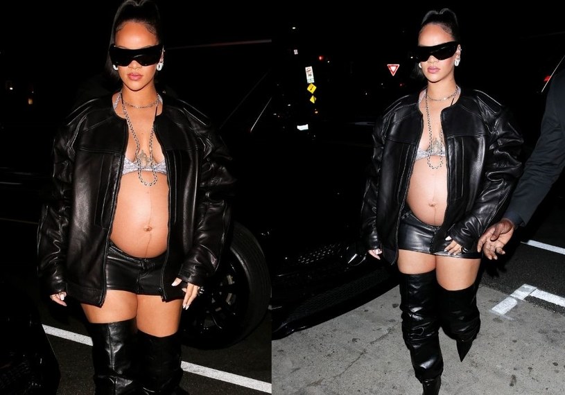 Rihanna eksponuje ciążowy brzuch /Agencja FORUM