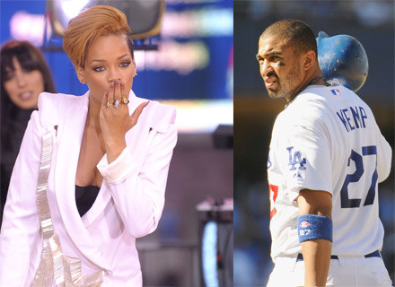 Rihanna i Matt Kemp - fot. Michael Loccisano / Harry How /Getty Images/Flash Press Media