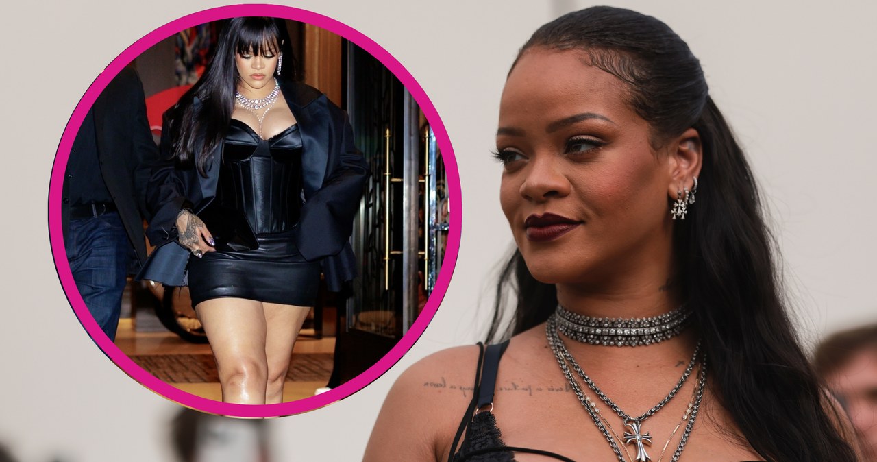 Rihanna odkryła zgrabne nogi w wyjątkowo krótkiej mini /Jeremy Moeller /Getty Images