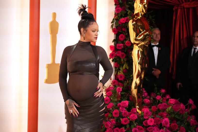 Rihanna podczas gali rodzania Oscarów /Jeff Kravitz /Getty Images