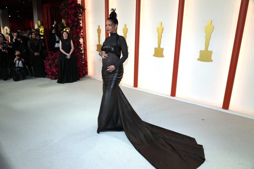 Rihanna podczas gali rozdania Oscarów /Jeff Kravitz /Getty Images