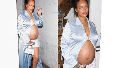 Rihanna w satynowej narzutce i krótkich spodenkach paraduje po ulicach Beverly Hills! Stylowo?