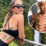 Rita Ora odsłoniła niemal nagi biust! Siateczkowy top niewiele zakrył...