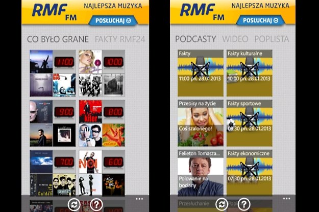 RMF FM prezentuje nową wersję aplikacji dla smartfonów z systemem Microsoft Windows Phone 8. /materiały prasowe