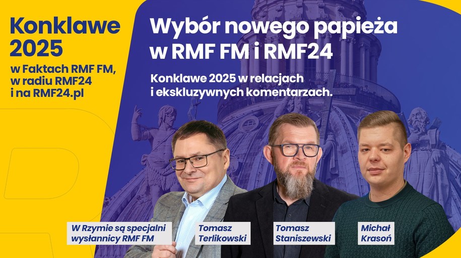 RMF FM z unikalną relacją z konklawe /Grafika RMF FM
