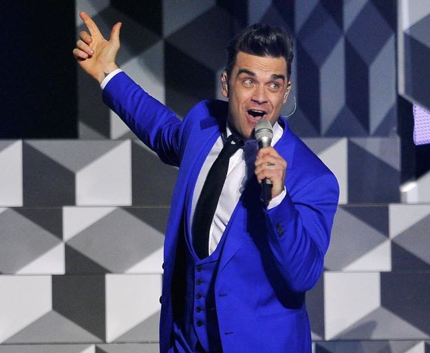 Robbie Williams na gali Brit Awards 2013 - fot. Matt Kent /Getty Images/Flash Press Media