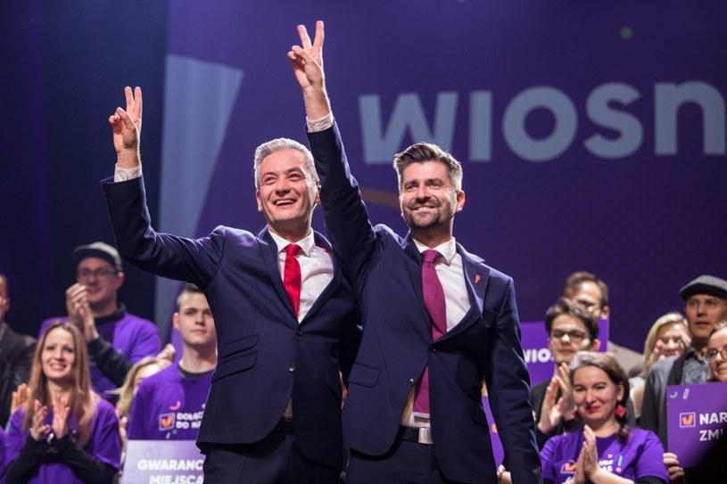 Robert Biedroń i Krzysztof Śmiszek na konwencji Wiosny /Jan Graczyński /East News