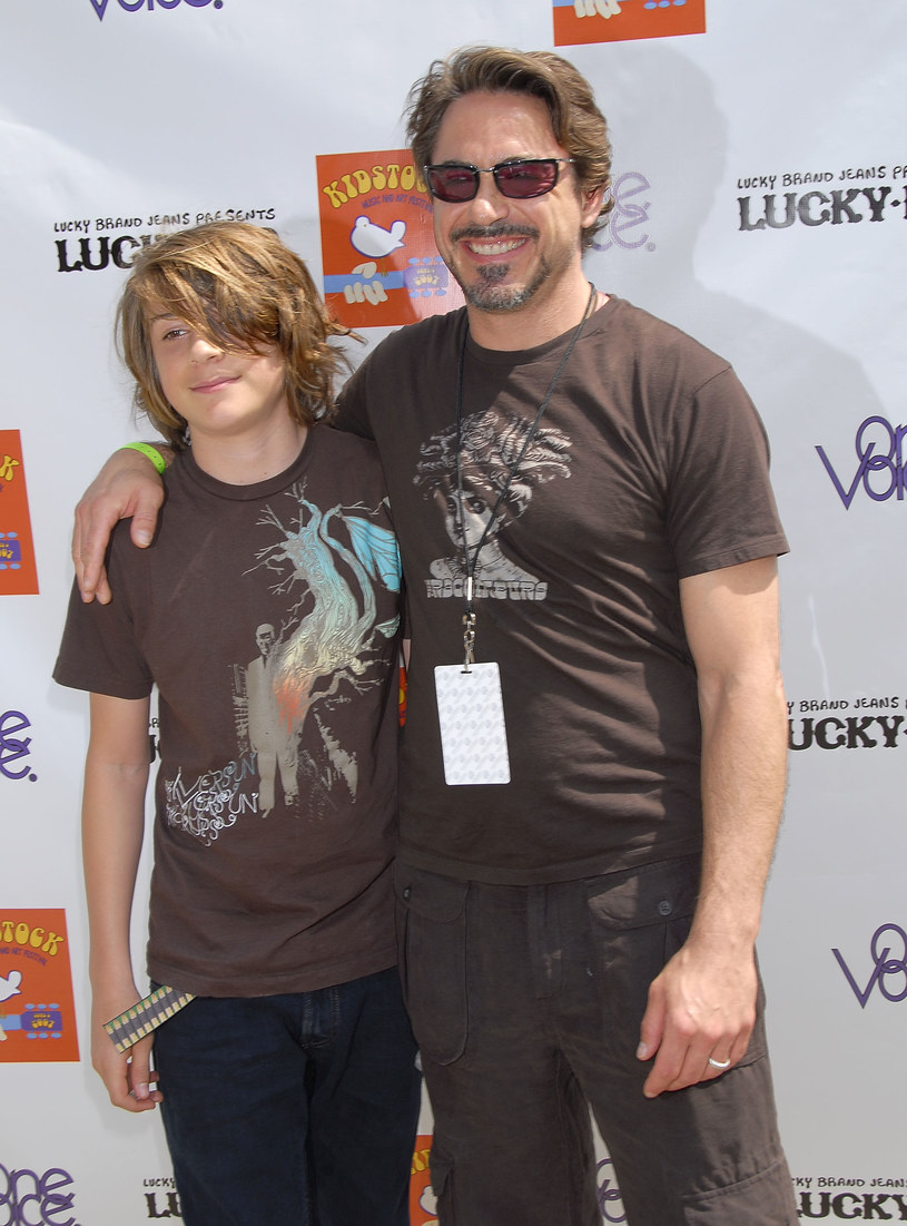 Robert Downey Jr. z synem Indio /Charley Gallay /Getty Images