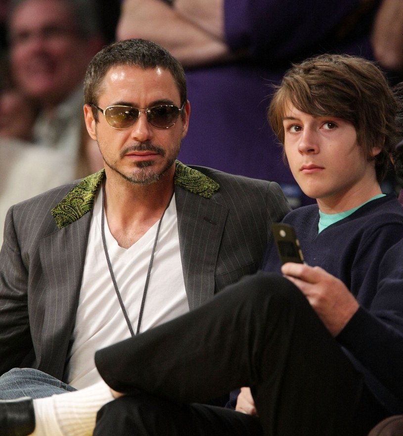 Robert Downey Jr. z synem /Noel Vasquez /Getty Images