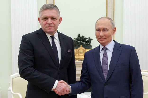 Robert Fico i Władimir Putin /GAVRIIL GRIGOROV/AFP /East News