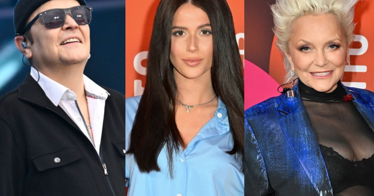 Robert Gawliński, Roxie i Małgorzata Ostrowska podczas koncertu "Lata z Radiem i TVP" /AKPA