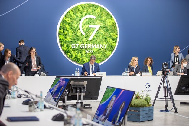 Robert Habeck i Steffi Lemke w trakcie spotkania ministrów środowiska grupy G7. /PAP/EPA/ANDREAS GORA / POOL /PAP/EPA