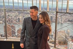 Robert i Anna Lewandowscy na Empire State Building