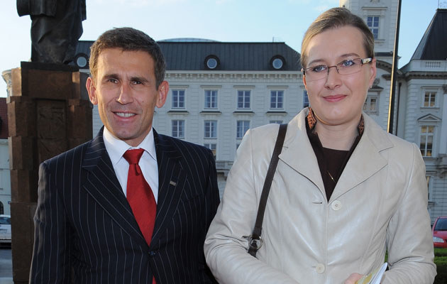 Robert Korzeniowski z żoną, fot. Andras Szilagyi &nbsp; /MWMedia