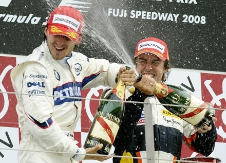 Robert Kubica i Fernando Alonso - najlepsi w GP Japonii /AFP