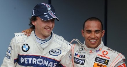 Robert Kubica i Lewis Hamilton /AFP