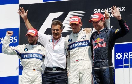 Robert Kubica na podium Grand Prix Kanady /AFP