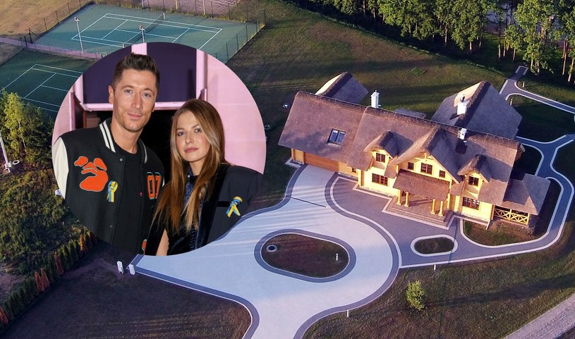 Robert Lewandowski i Anna Lewandowska mają piękny dom z bali na Mazurach. Źródło: Agencja Forum/ East News /Agencja FORUM