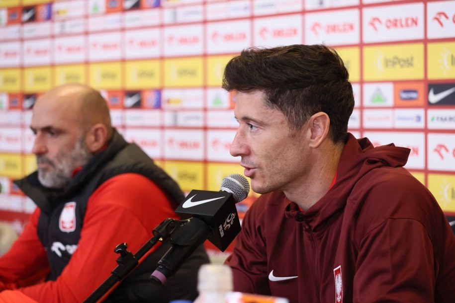 Robert Lewandowski i Michał Probierz / 	Leszek Szymański    /PAP