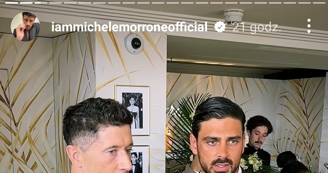 Robert Lewandowski i Michele Morrone w Cannes /Michele Morrone /Instagram