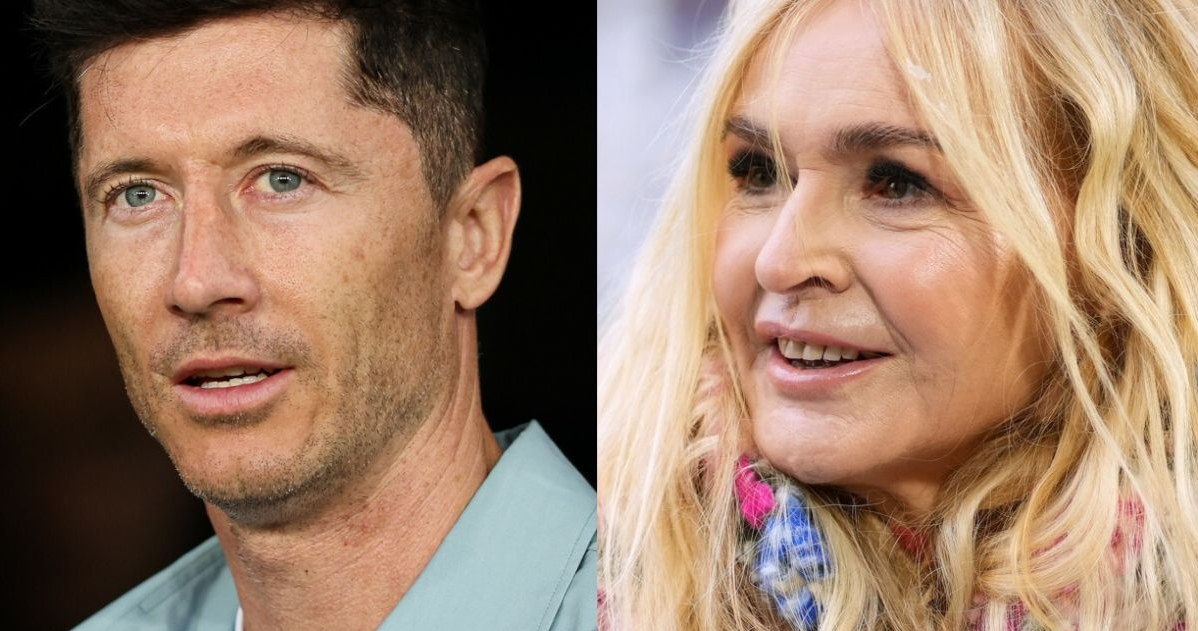 Robert Lewandowski, Monika Olejnik /Grzegorz Wajda/REPORTER /Reporter