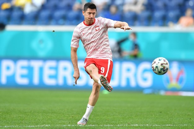 Robert Lewandowski podczas Euro 2020 /Adam Warżawa /PAP