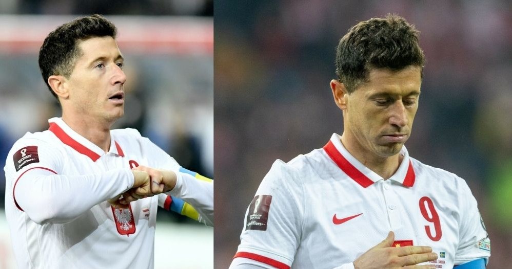 Robert Lewandowski podczas meczu Polska - Szwecja /Andrzej Iwanczuk /Reporter /East News