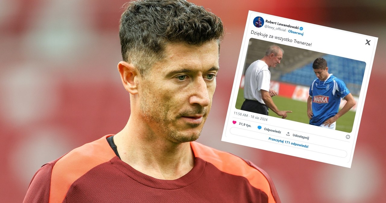 Robert Lewandowski pożegnał Franciszka Smudę /Beata Zawadzka/East News, https://x.com/lewy_official/status/1825109902173290505 /