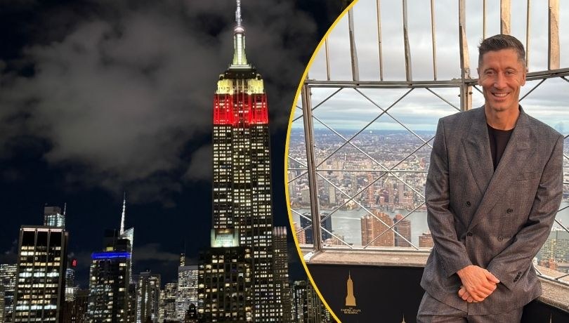 Robert Lewandowski rozświetlił Empire State Building na biało-czerwono /Paweł Żuchowski /RMF FM