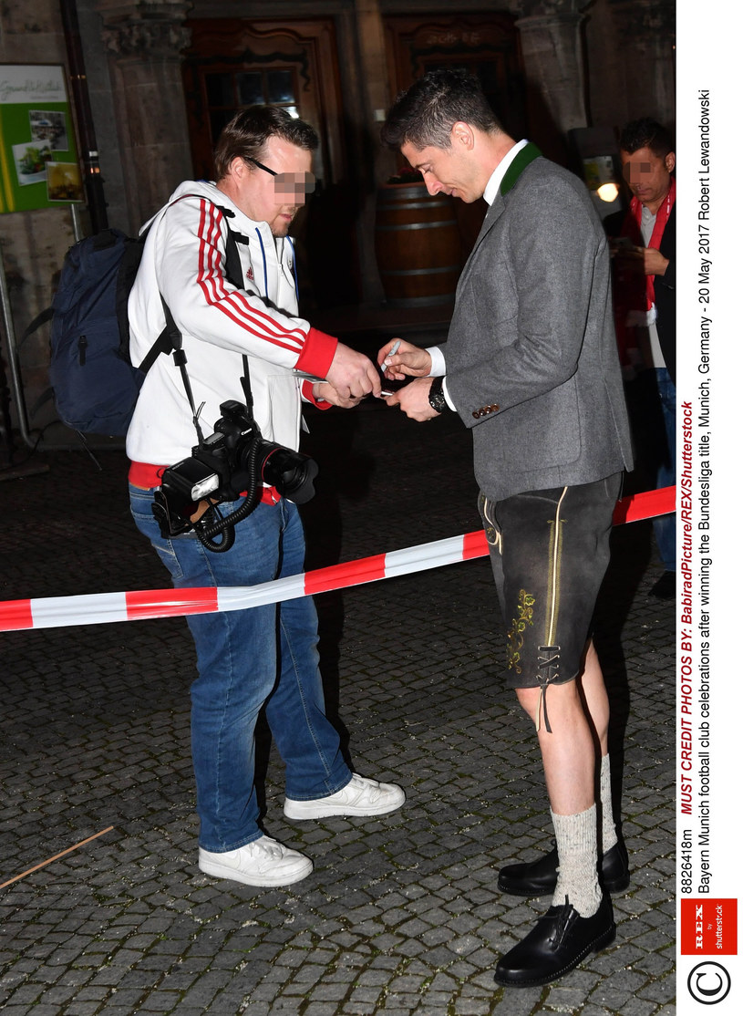 Robert Lewandowski świętował zdobycie przez Bayern tytułu Mistrza Niemiec /BabiradPicture/REX/Shutterstock /East News