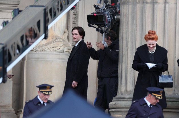 Robert Pattinson na planie "Batmana" w Liverpoolu /Peter Byrne   /PAP/PA