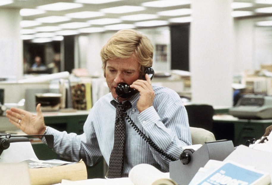 Robert Redford na planie filmu "Wszyscy ludzie prezydenta" /Warner Bros/Avalon /PAP/AVALON