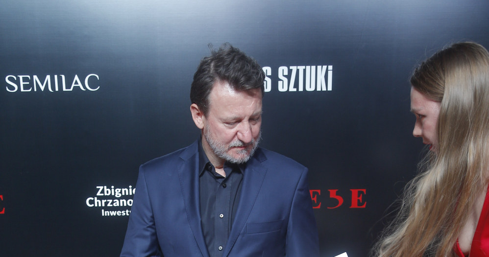 Robert Więckiewicz i Maja Staśko na premierze filmu "Wesele", 2021 /Baranowski /AKPA