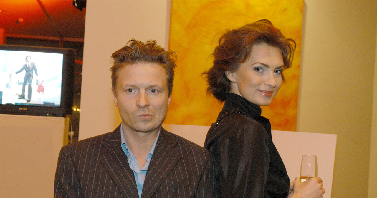 Robert Wolański i Agnieszka Maciąg, 2004 rok /Warda /AKPA