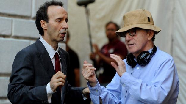 Roberto Benigni  i Woody Allen na planie /AFP