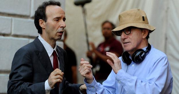 Roberto Benigni  i Woody Allen na planie /AFP