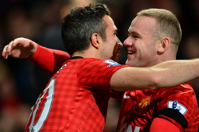 Robin Van Persie i Wayne Rooney podczas meczu z West Hamem /AFP
