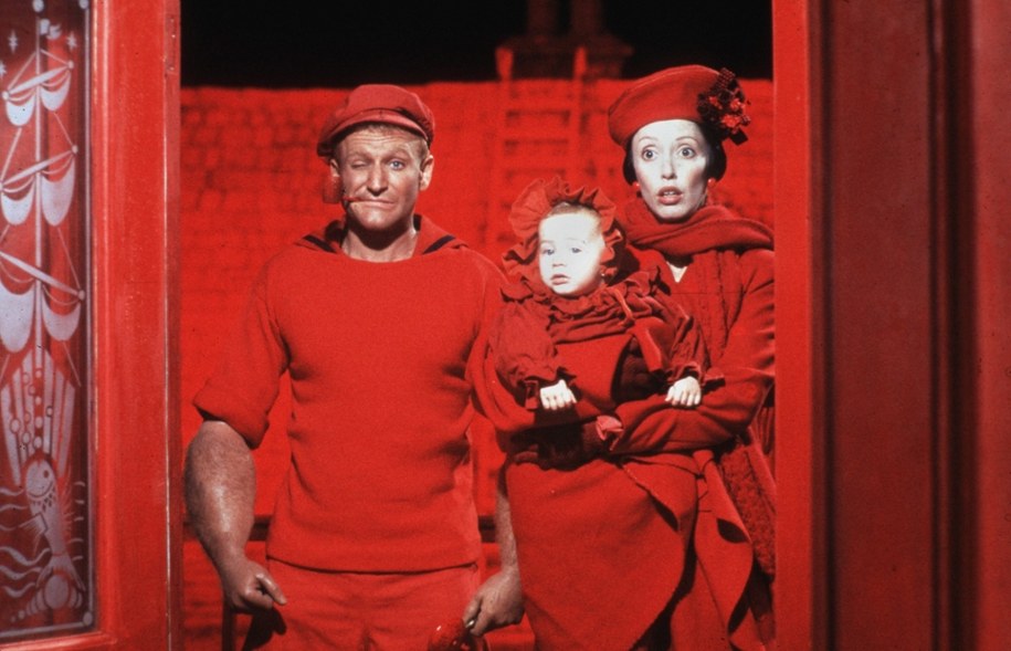 Robin Williams, Shelley Duvall I Wesley Ivan Hurt na planie filmu "Popeye" /American Pictorial /PAP/Photoshot